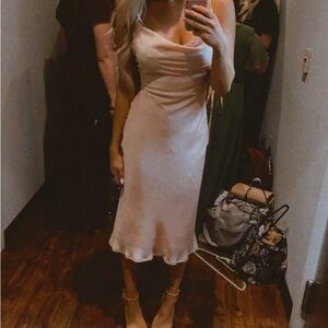 Elegant Pink Slip Dress